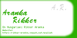 aranka rikker business card